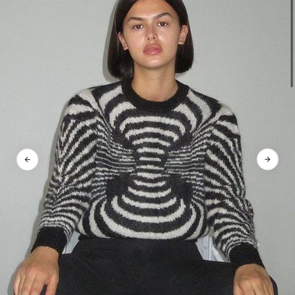 NWT- Paloma Wool Matrix Sweater Black and White Small - Picture 2 of 8